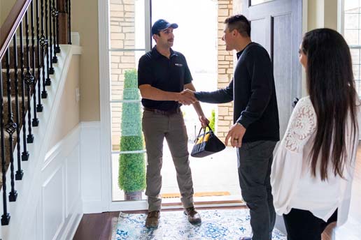 The sales process starts with a water test and plumbing audit.